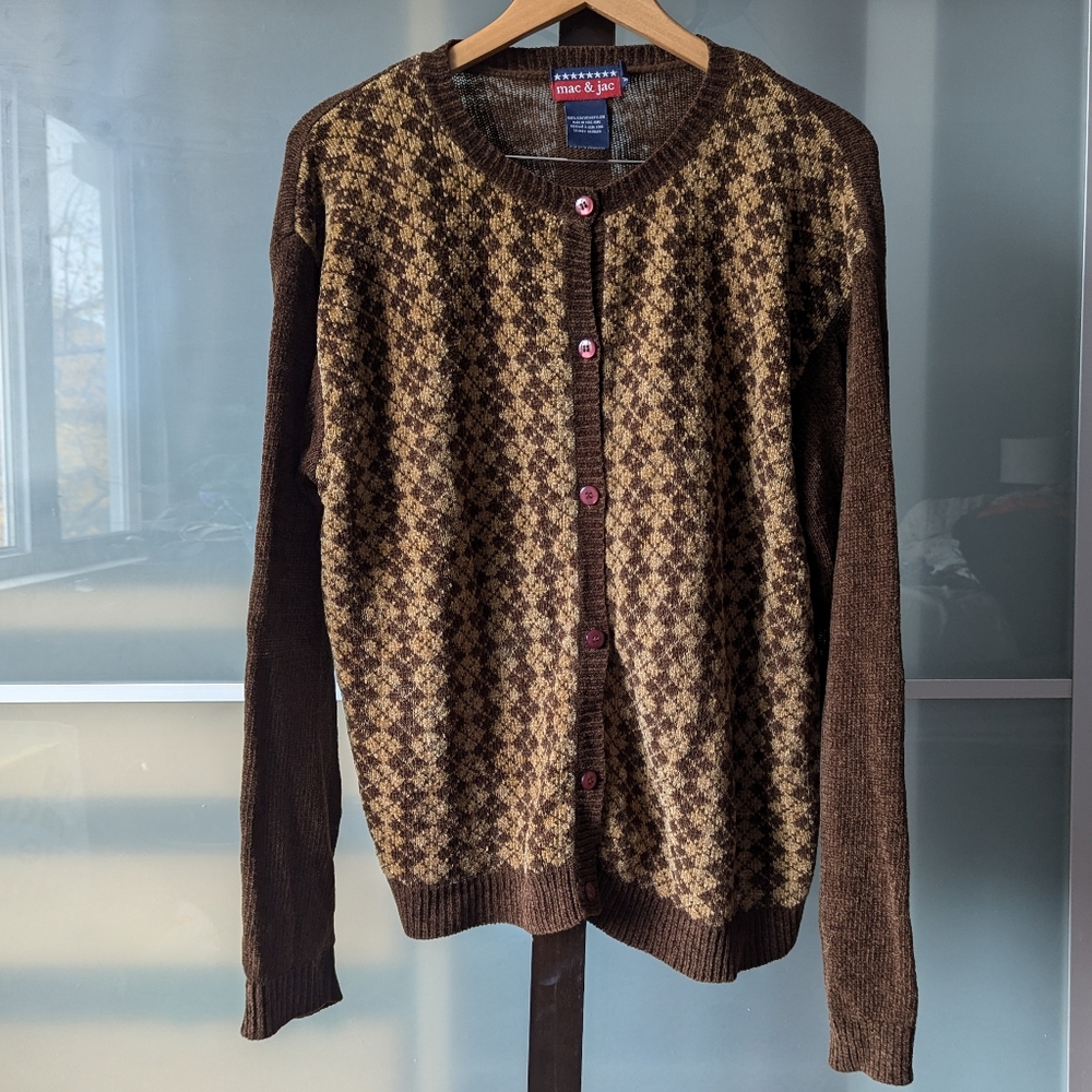 Vintage Mac & Jac 'Old Man' Light Cardigan Sweater - XL